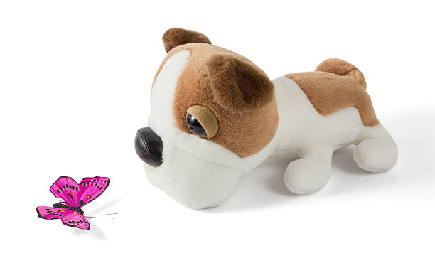 istock Plush Dog with Silk Butterfly 178870233