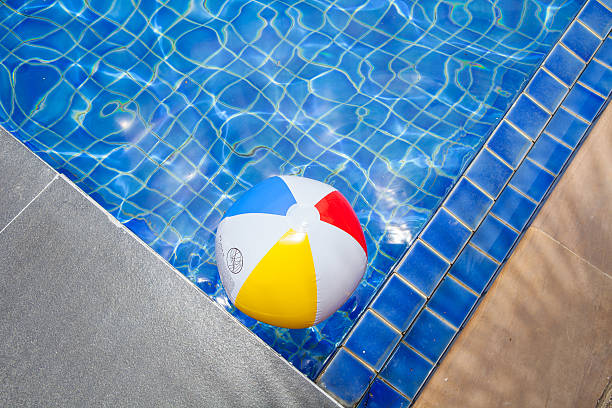 istock Colorful ball floating in swimming pool 178871000