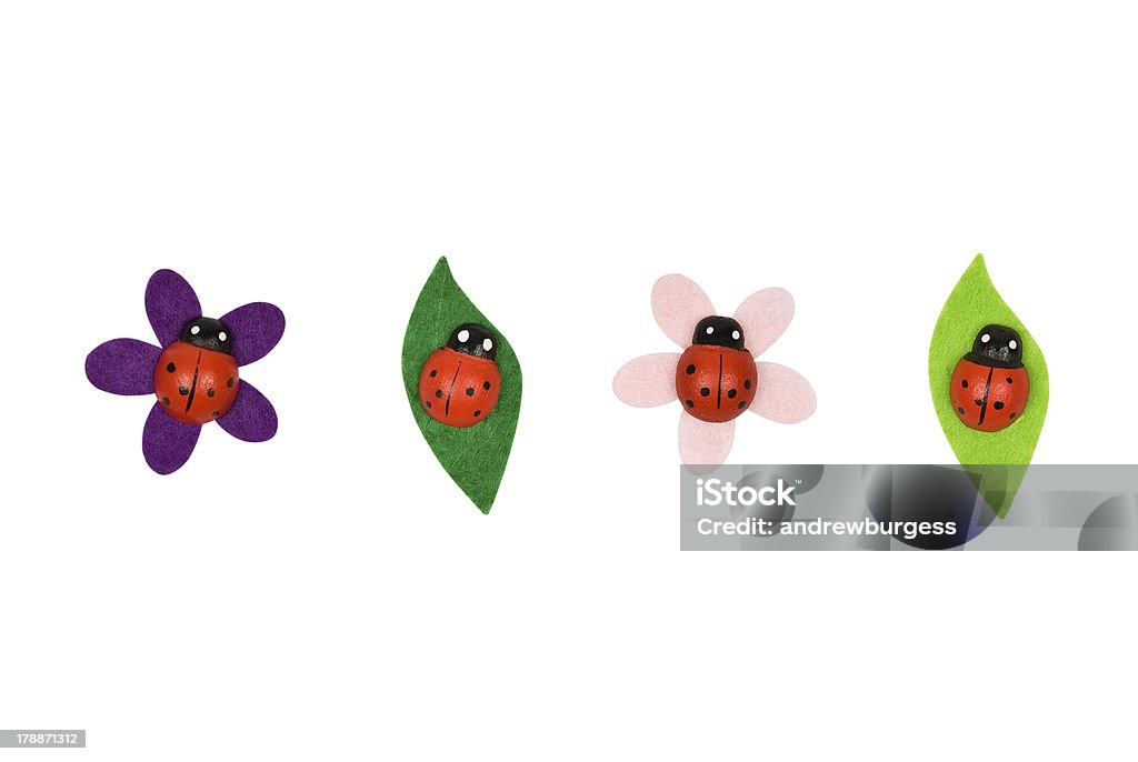 Cztery ozdobne zabawka ladybirds. Ścieżka odcinania uwzględnione. - Zbiór zdjęć royalty-free (Bez ludzi)