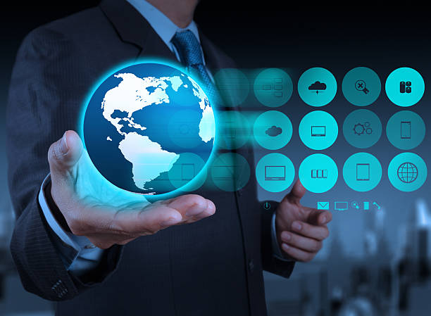 istock businessman hand working with new modern computer show the earth 178871802