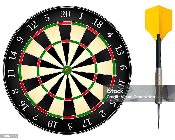 Abnäher Bord Stockfoto und mehr Bilder von Dartpfeil - Dartpfeil, Darts, Dartscheibe