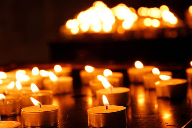 istock Close up of candles inside a chapel 1788720050