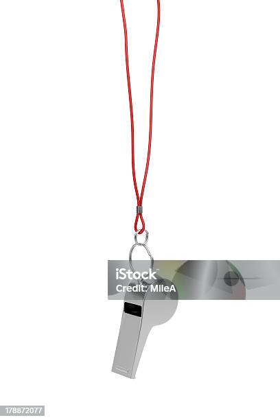 Metal Whistle Stock Photo - Download Image Now - Whistle, Cut Out, Lanyard