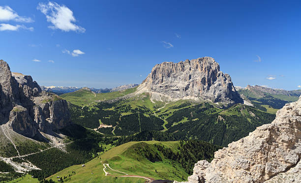 istock Sassolungo mount and Gardena pass 178872526