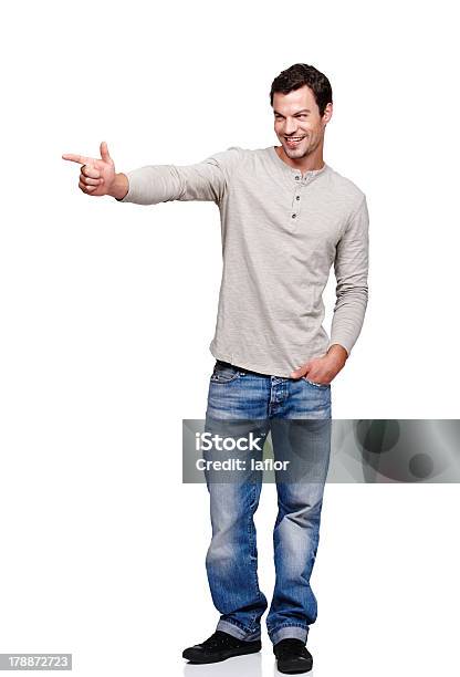 I Got You In My Sights Stock Photo - Download Image Now - Happiness, Men, Pointing