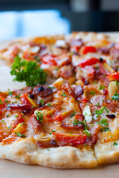 istock Pizza with bacon, garlic and dried chilli 178872779