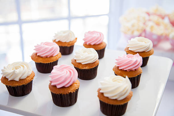 Birthday Cupcakes stock photo