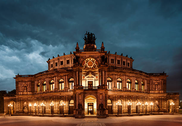 Dresden Opera Theatre on a stormy night