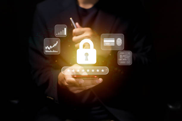 istock Man hand type on mobile phone to access account on website by input username and password. cybersecurity online, internet security, user data protection and privacy 1788736127
