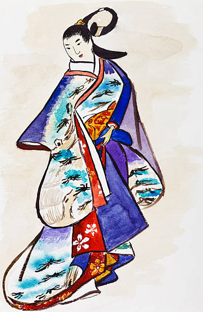 istock Japanese young woman in traditional dress 178873692