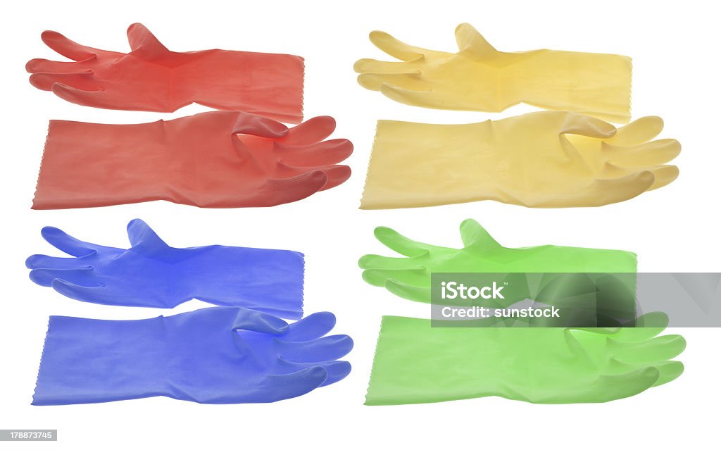 Guantes de goma - Foto de stock de Colores libre de derechos