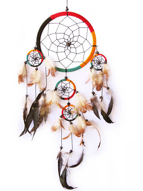 istock Red,green and black dreamcatcher isolated in white. 178874100