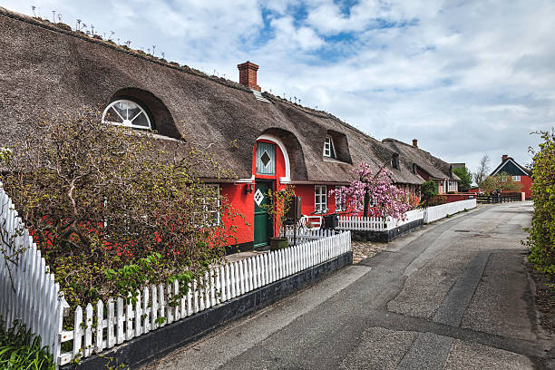 Traditionelles Haus in Nordby auf den dänischen island Fano – Foto