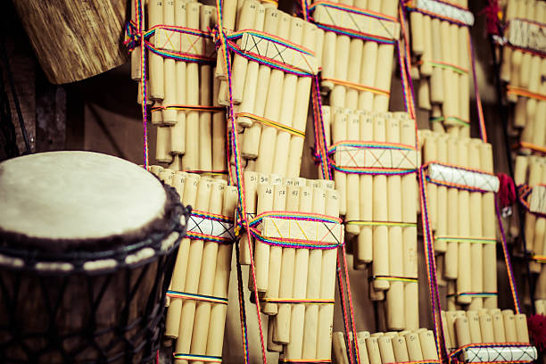istock Authentic south american panflutes  in local market,Peru. 178874702