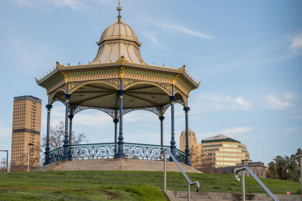 Adelaide's Elder Park Rotunda in late afternoon light