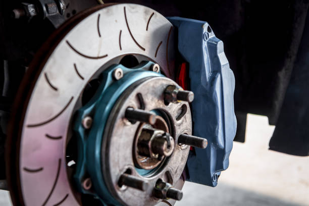 istock Checking car brake system for repair at car garage 1788768248