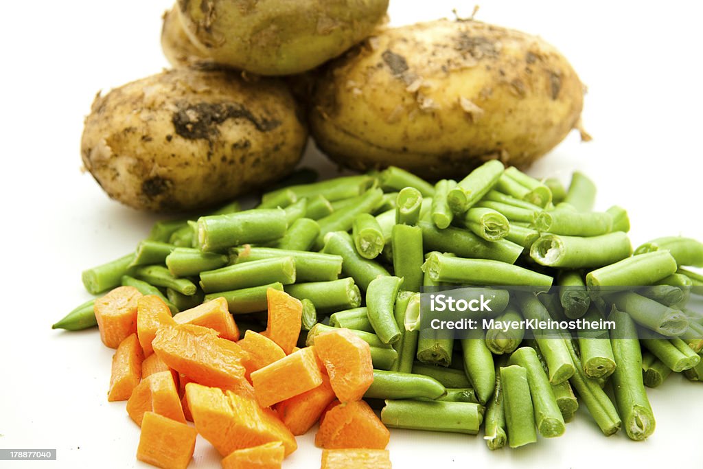 Stick Bohnen mit Karotten und Kartoffeln - Lizenzfrei Bohne Stock-Foto