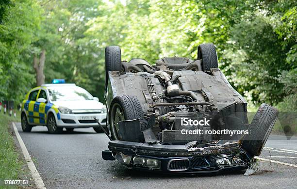 Upside Down Car Stock Photo - Download Image Now - Car, Crash, Misfortune