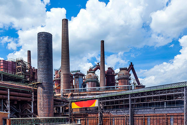 view to old iron works factory, the vVoelklinger Huette