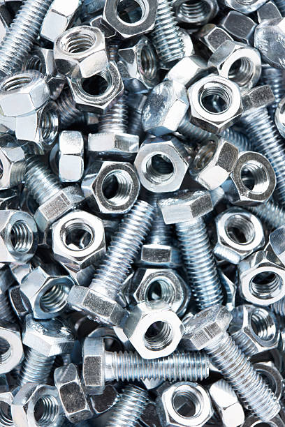istock Close up of nuts and bolts 178877729