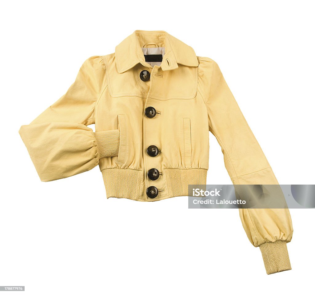 노란색 가죽 재킷 커요 뼈다귀 버튼 - 로열티 프리 여성 스톡 사진