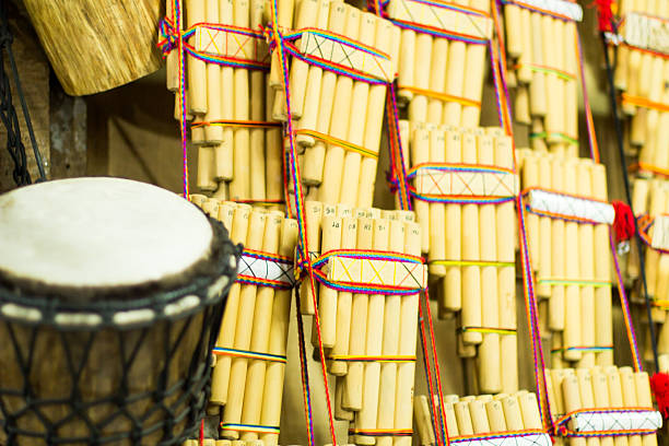istock Authentic south american panflutes  in local market,Peru. 178878227