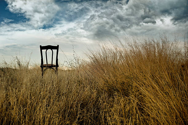 istock Chair out in a field 178878377