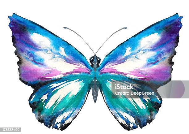 Butterfly Stock Illustration - Download Image Now - Butterfly - Insect, Watercolor Painting, Animal Body Part