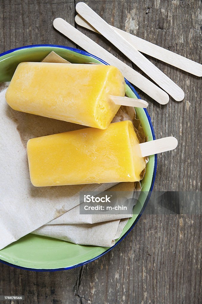 Mango Popsicle Mango Ice Cream Popsicle Ice Stock Photo