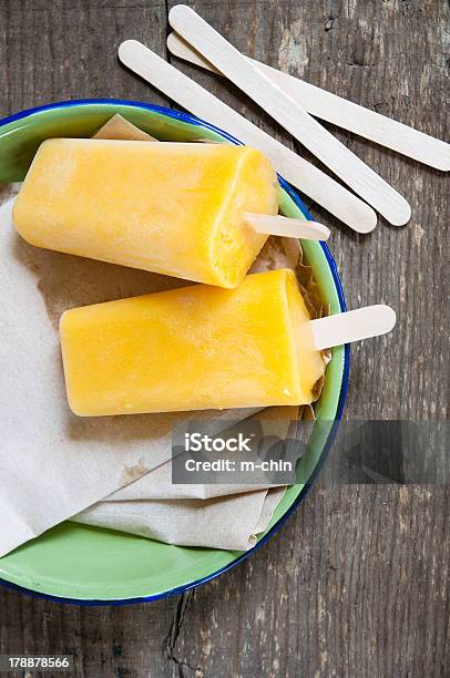 Mango Popsicle Stock Photo - Download Image Now - Ice, Mango Fruit, Homemade