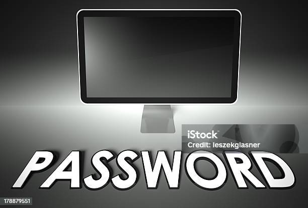 Computer Schermo Vuoto Con Parola Password - Fotografie stock e altre immagini di Accessibilità - Accessibilità, Accesso al sistema, Attrezzatura