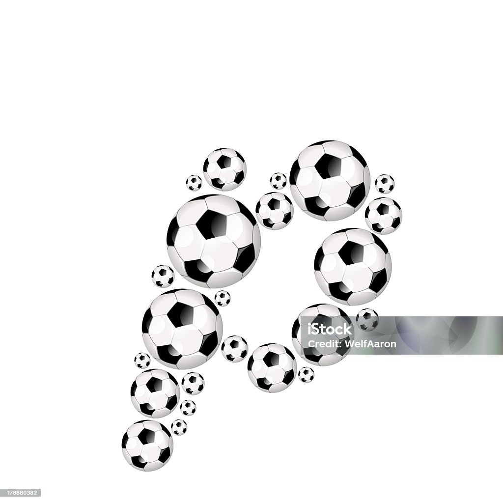 Футбол, футбол алфавит Строчная буква p - Стоковые фото Алфавит роялти-фри