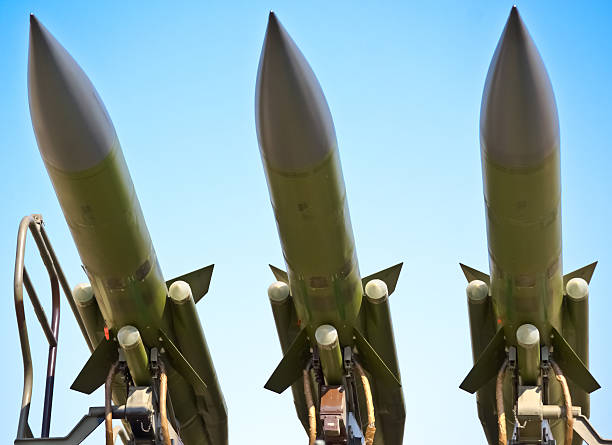 istock aircraft combat missiles aimed at the sky 178881107