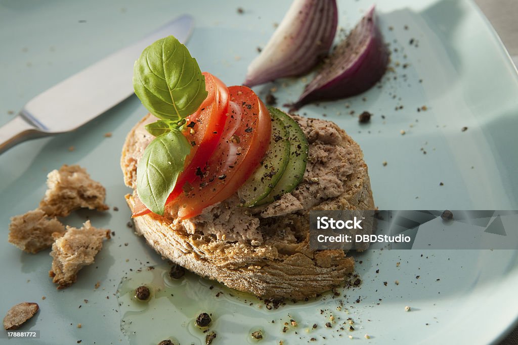 Pastete Sandwich auf Platte. - Lizenzfrei Abnehmen Stock-Foto