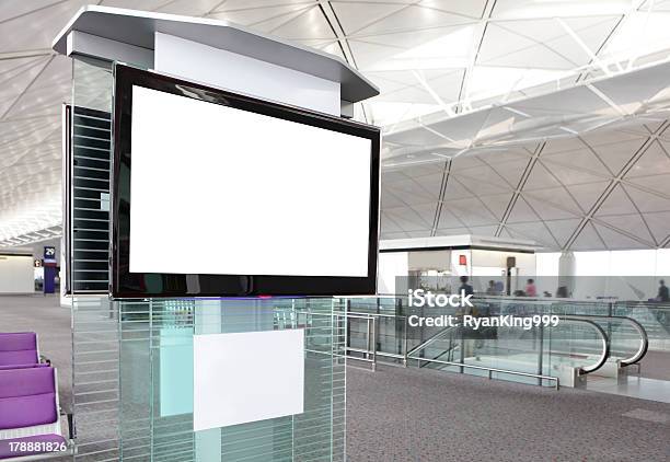 Lcd Tv At Airport Stock Photo - Download Image Now - Airport, Television Set, Television Industry