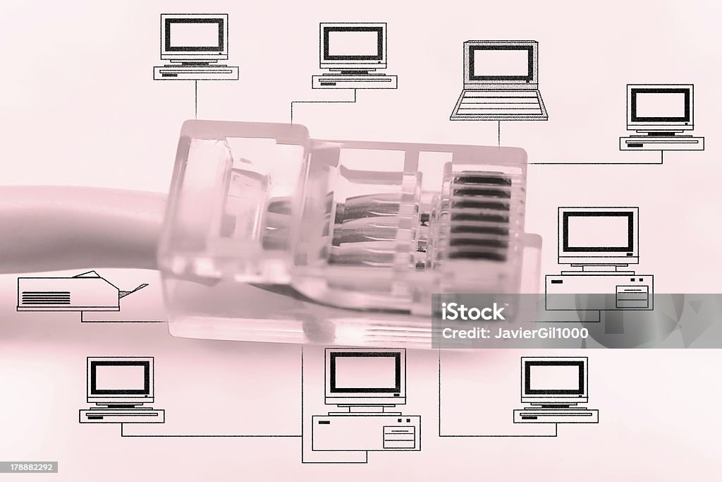コンピュータネットワークケ�ーブル - つながりのロイヤリティフリーストックフォト