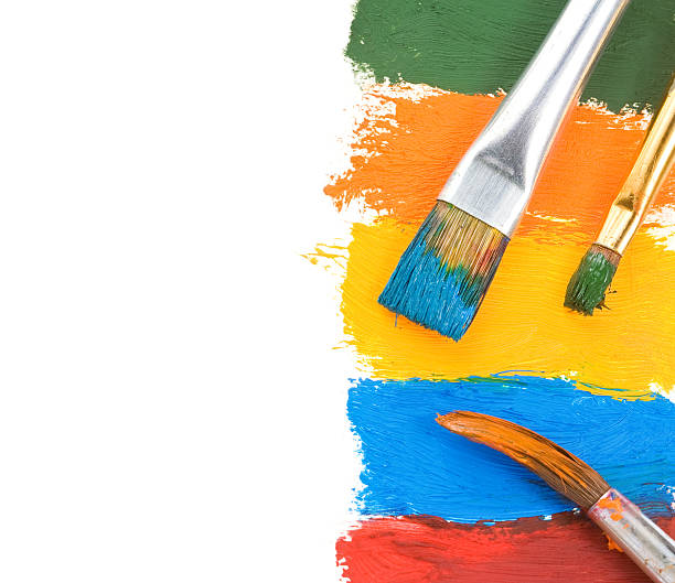 istock brush and color paints on white 178882760