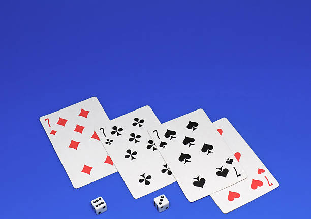 istock Playing cards on cololur broadcloth. 178883784