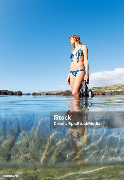 Bonito Sexy Mulher Snorkeler - Fotografias de stock e mais imagens de Adulto - Adulto, Ao Ar Livre, Atividade