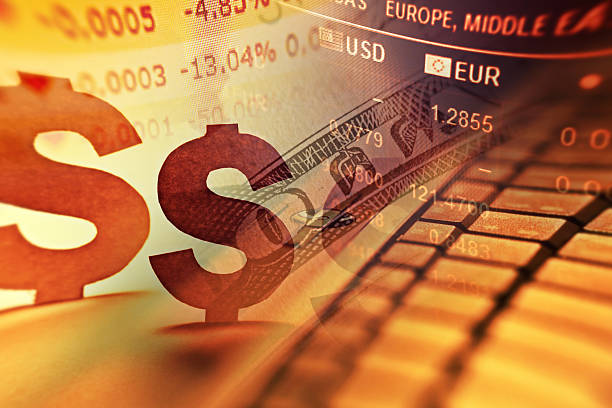 istock World financial data on a monitor. 178885206