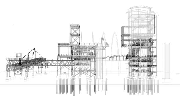 istock 3D illustration of industrial building 1788855638