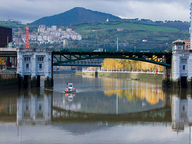 Deusto bridge over the Ria de Bilbao, Vizcaya. Basque Country. Spain.