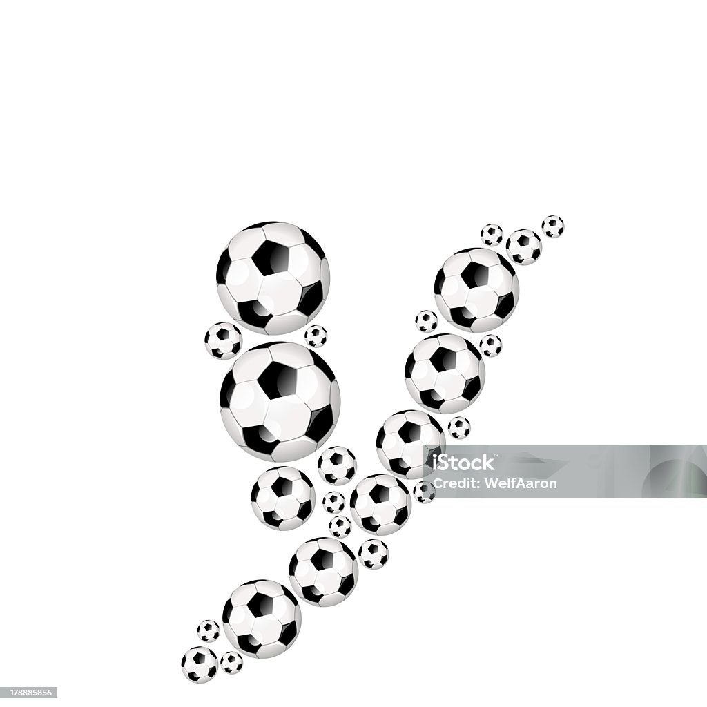 Fußball, Fußball alphabet Kleinbuchstaben Buchstabe y - Lizenzfrei Alphabet Stock-Foto