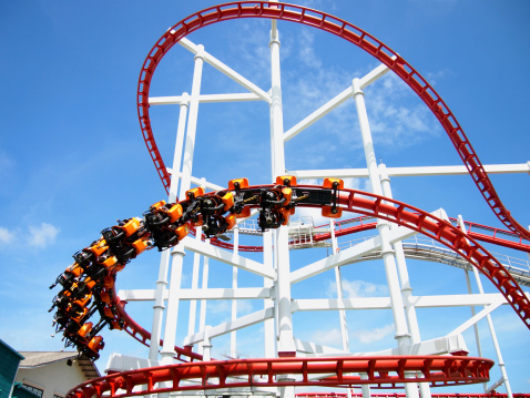 roller coaster at a theme park