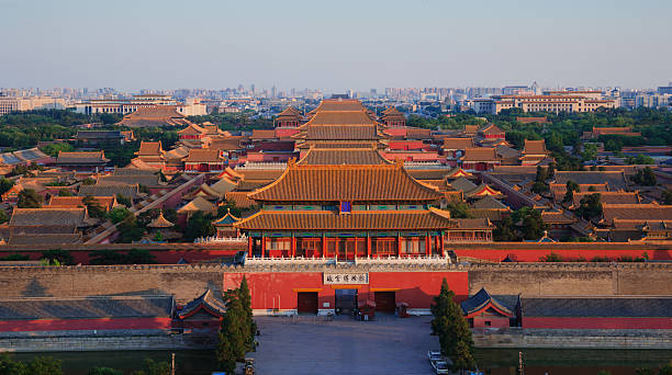 istock overlook the Forbidden City in evening 178887431