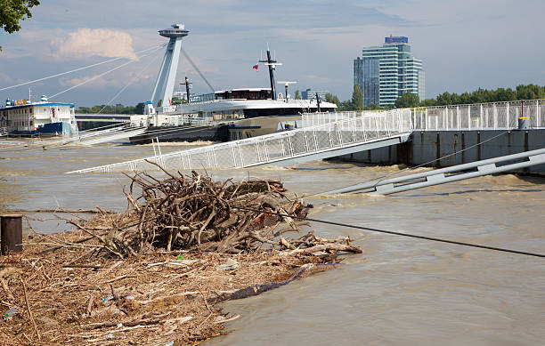 istock Bratislava - Danube waterfront at high flood 178887831