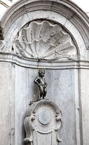 Manneken Pis - famous statue in Brussels (Belgium)