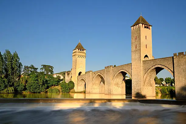 view of the old bridge (Cahors, France)