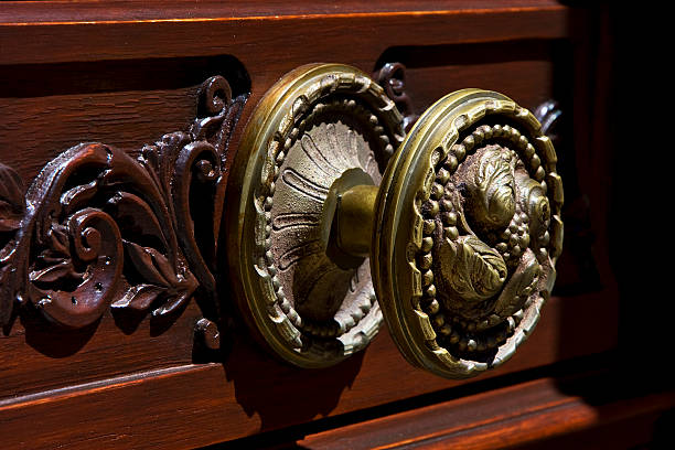 istock brown knocker in a closed wood 178888672