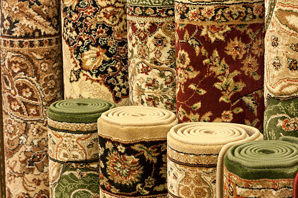 istock Colorful carpets in the store 178888769